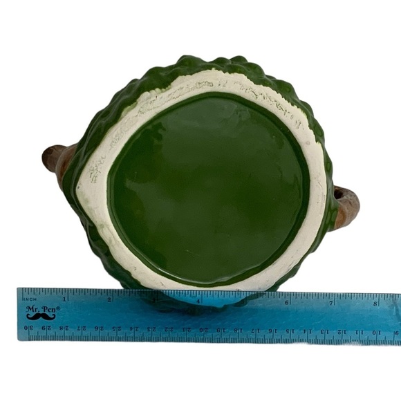 Holiday Teapot Christmas Tree Whimsical Vintage Glazed Ceramic Hand Painted - Picture 13 of 16